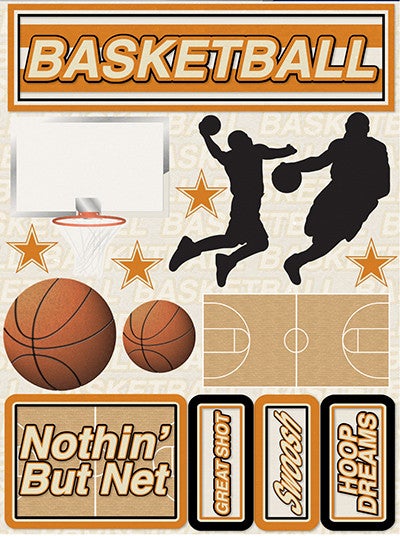Basketball 3D Scrapbooking Stickers