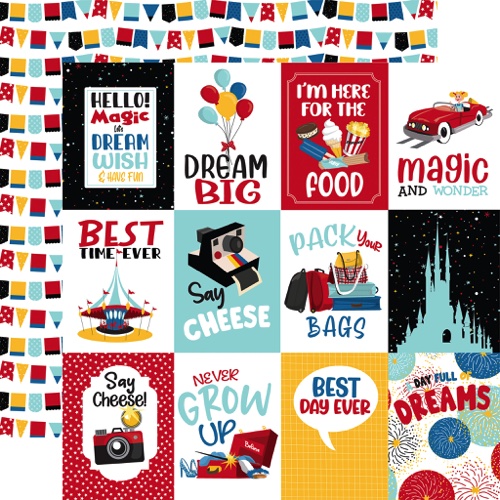 Believe in Magic 3x4 Journaling Cards 12x12 Double Sided Scrapbooking Paper