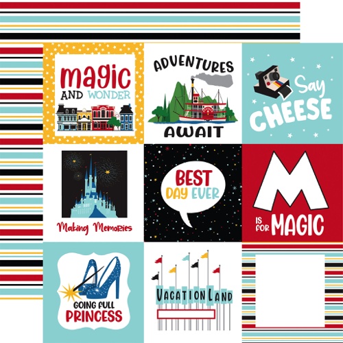 Believe in Magic 4x4 Journaling Cards 12x12 Double Sided Scrapbooking Paper