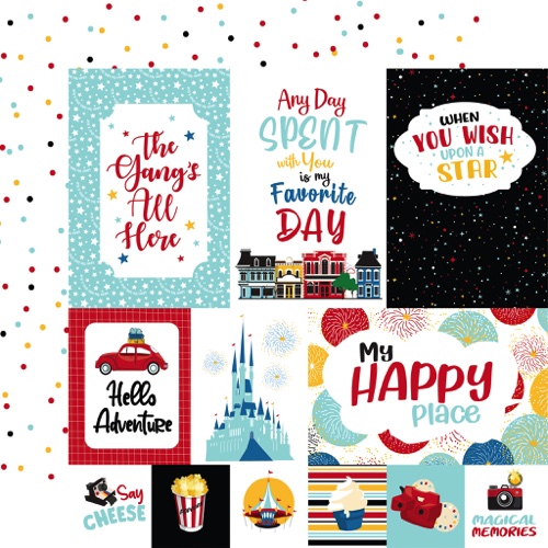 Believe in Magic Multi Journal Cards 12x12 Double Sided Scrapbooking Paper