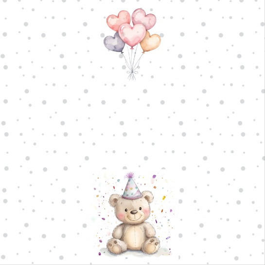 Birthday Bear 12x12 Scrapbooking Paper