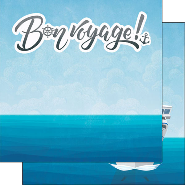 Bon Voyage Double Sided 12x12 Scrapbooking Paper