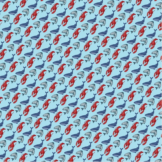 Boston Sea Icons 12x12 Scrapbooking Paper