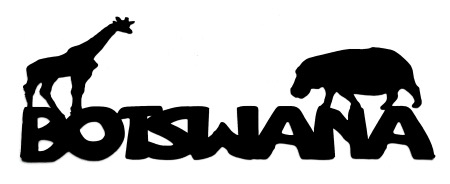 Botswana Scrapbooking Laser Cut Title with animals