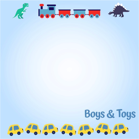 Boys and Toys 12x12 Scrapbooking Paper