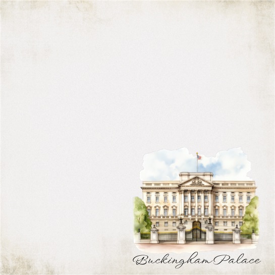 Buckingham Palace 12x12 Scrapbooking Paper