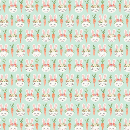 Bunny and Carrots Scrapbooking Paper