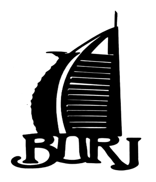 Burj Al Arab Scrapbooking Laser Cut Title with Hotel