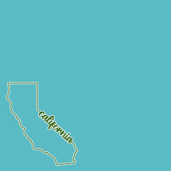 California State Shape 12x12 Scrapbooking Paper