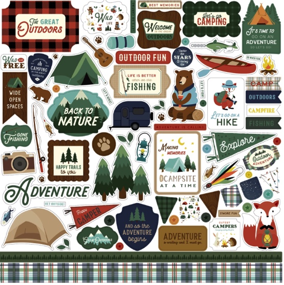 Call of the Wild 12x12 Cardstock Scrapbooking Stickers and Borders