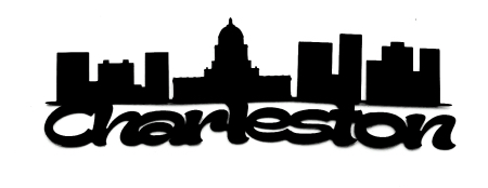 Charleston Scrapbooking Laser Cut Title with skyline