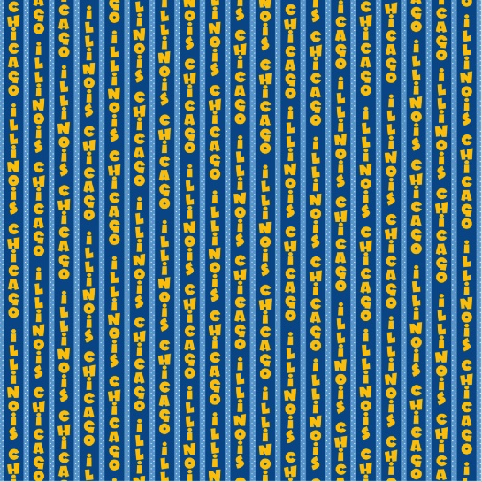 Chicago Illinois Stripes 12x12 Scrapbooking Paper