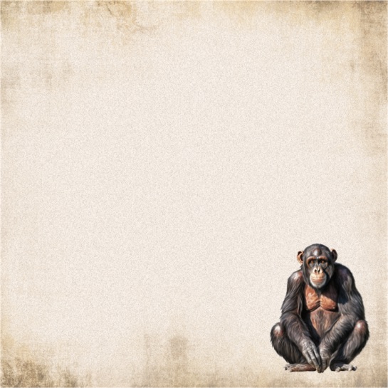 Chimpanzee 12x12 Scrapbooking Paper