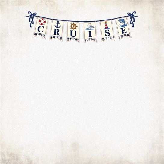 Cruise Banner 12x12 Scrapbooking Paper