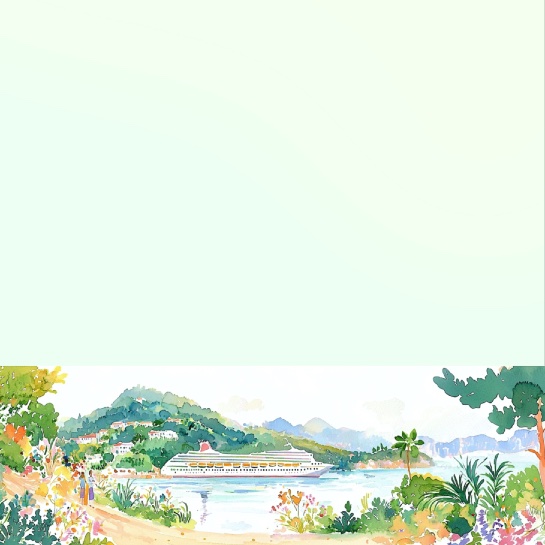 Cruise Sketch Two 12x12 Scrapbooking Paper