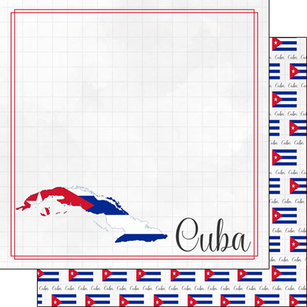 Cuba 12x12 Double Sided Scrapbooking Paper