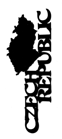 Czech Republic Scrapbooking Laser Cut Title with Map