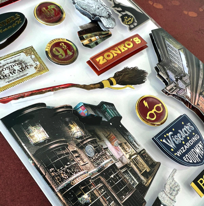 Diagon Alley Stickers Close Up