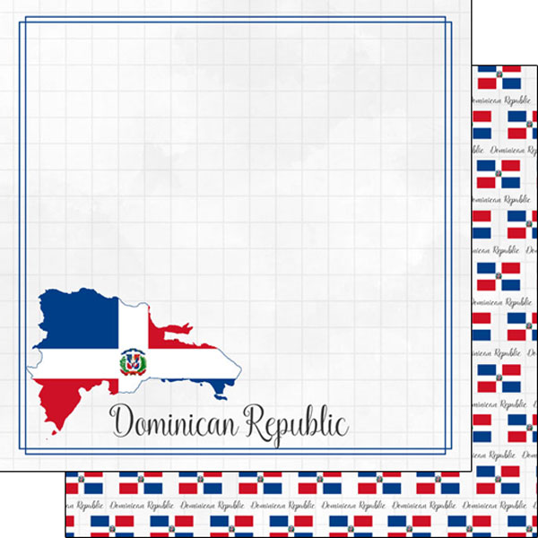 Dominican Republic 12x12 Double Sided Scrapbooking Paper