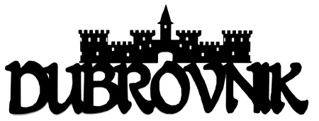 Dubrovnik Scrapbooking Laser Cut Title with Fortress