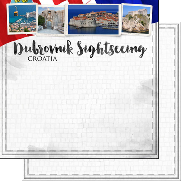Dubrovnik Sightseeing 12x12 Double Sided Scrapbooking Paper