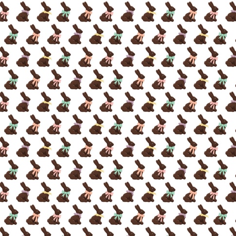 Chocolate Bunny Scrapbooking Paper