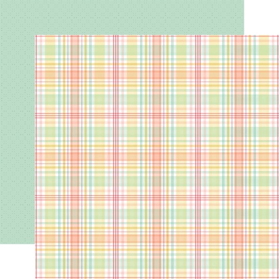 Easter Plaid 12x12 Double Sided Scrapbooking Paper