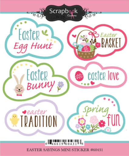 Easter Sayings Scrapbooking Stickers