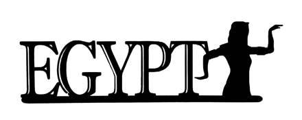 Egypt Scrapbooking Laser Cut Title with Egyptian Figure