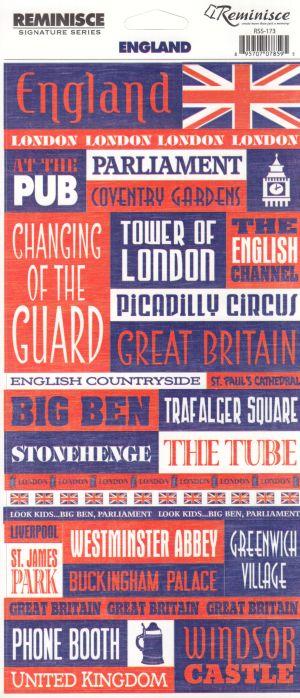 England Quote Cardstock Scrapbooking Stickers