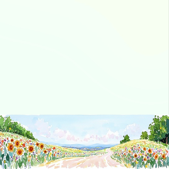 Fields Sketch 12x12 Scrapbooking Paper