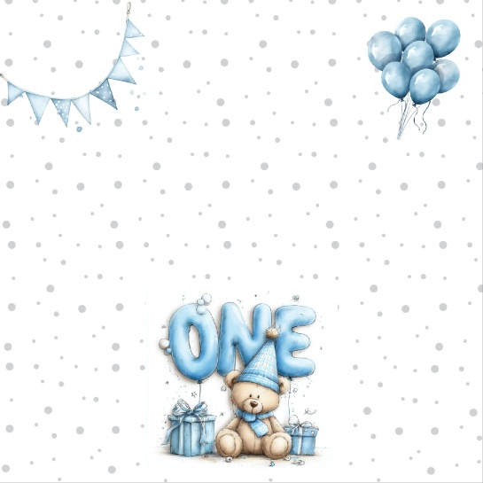 First Birthday Boy 12x12 Scrapbooking Paper