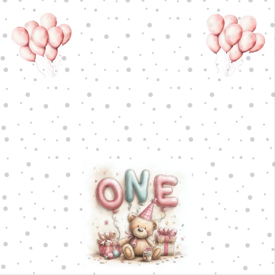 First Birthday Girl 12x12 Scrapbooking Paper