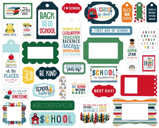 First Day at School Scrapbooking Ephemera