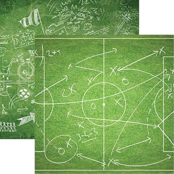 Football Tactics 12x12 Double Sided Scrapbooking Paper