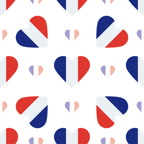 French Hearts 12x12 Scrapbooking Paper