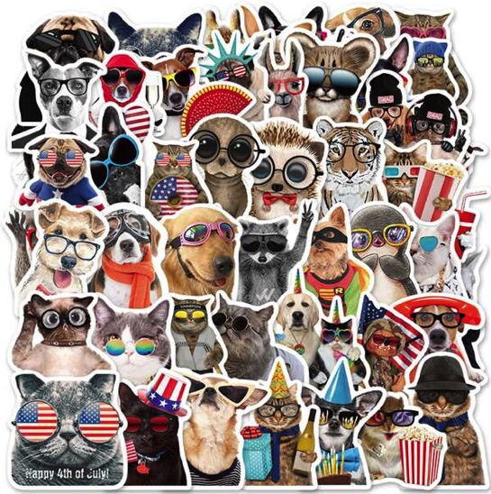 Funny Animals - 50 Individual Stickers