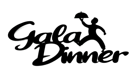 Gala Dinner Scrapbooking Laser Cut Title with waiter