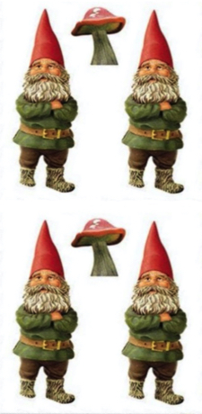 Garden Gnomes Scrapbooking Mini Stickers