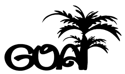Goa Scrapbooking Laser Cut Title with One Palm Tree