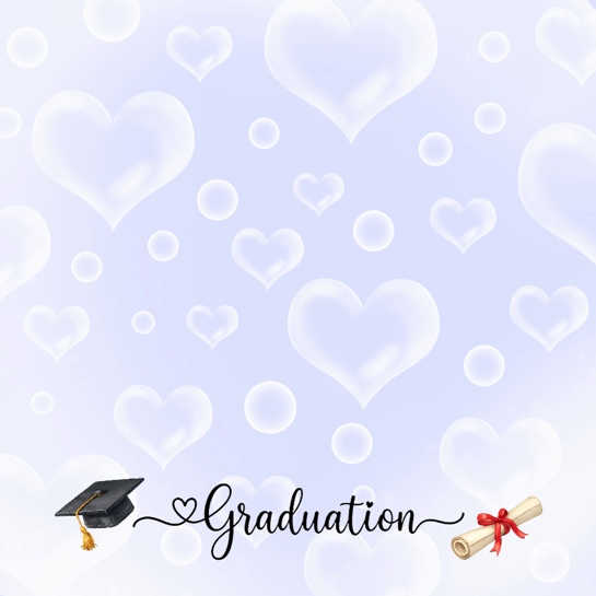 Graduation Hat and Scroll 12x12 Scrapbooking Paper
