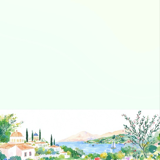 Greek Island Sketch 12x12 Scrapbooking Paper