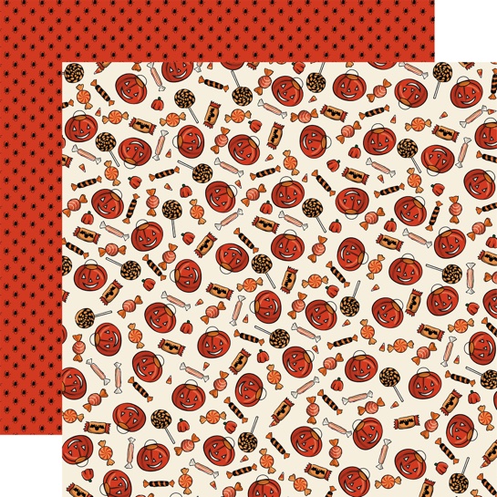 Halloween Candy Double Sided 12x12 Scrapbooking Paper