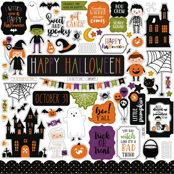 Halloween Magic 12x12 Cardstock Scrapbooking Stickers