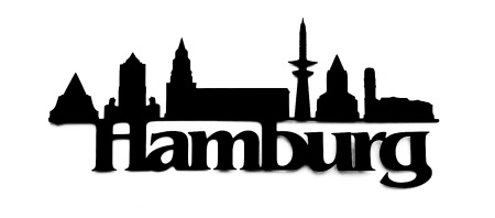 Hamburg Scrapbooking Laser Cut Title with Skyline