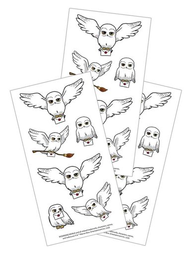 Hedwig Owl Scrapbooking Stickers - 3 sheets