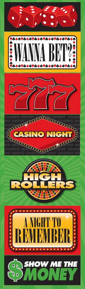 High Roller Casino Chipboard Scrapbooking Stickers