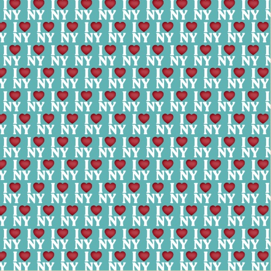 I Love New York Pattern 12x12 Scrapbooking Paper