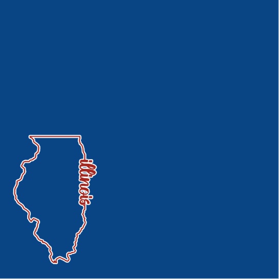 Illinois State Shape 12x12 Scrapbooking Paper