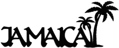 Jamaica Scrapbooking Laser Cut Title with Palm Trees